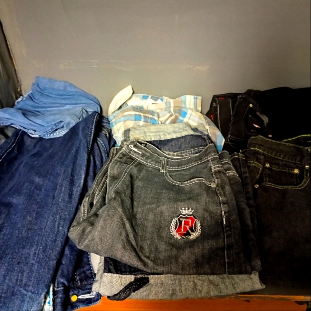 Lots of designer jeans